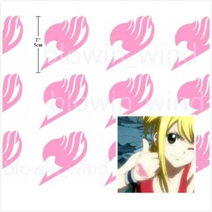 Anime Cosplay Temporary Tattoo Body Sticker Fairy Tail Lucy Guild Logo 12pcs - Picture 1 of 3