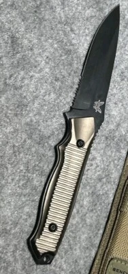 Cuchillo de hoja fija Nimravus hecho en banco arena (4,5) 140SBKSN 76899 Foto 1 de 3