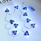10 Led Chanukah Hanukkah String Party Light Decors Candlestick  Battery