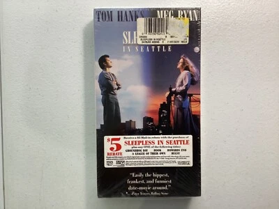 Sleepless in Seattle VHS 1993 Factory Sealed Watermarked Tom Hanks Meg Ryan  - Image 1 of 4