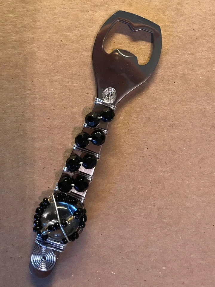 Favores de ducha de boda, abridor artesanal de cristal de Murano imitación 6X1/5" LOTE de 10 Foto 1 de 4