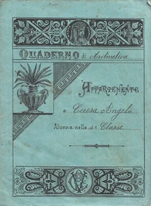Quaderno Scolastico Dante Alighieri circa 1900 Isola di Sicilia - Imagen 1 de 2