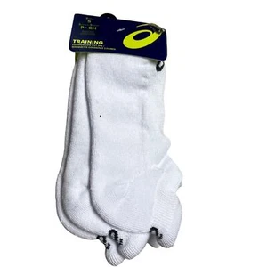 ASICS Men's White 3 Pack Knit-in Mesh Comfort Toe Seam Cushion Low Cut Socks - S - Picture 1 of 3