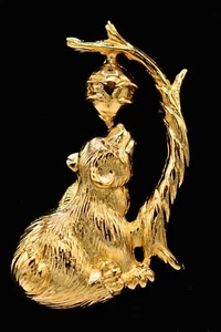 Broche RA Vintage Oso Pin Oro Cepillado Miel Árbol Colmena Pesado Grueso BinA3 - Imagen 1 de 12