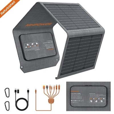 Faltbar Solarpanel 40W Camping Ladegerät USB Type-C für Handy iPad Powerbank DE - Bild 1 von 4