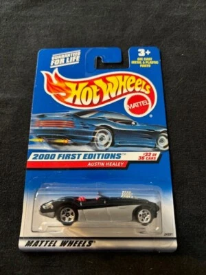 2000 Hot Wheels #92 First Editions 32/36 AUSTIN HEALEY Black/Silver w/Chrome 5Sp - Image 1 of 2