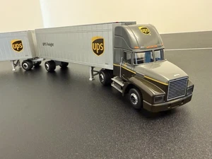 2017 UPS Freight Double Pup Diecast Semi Tractor Trailer Toy Truck | Retirement - Picture 1 of 16