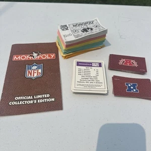 Monopoly NFL Collector's Ed. 1998 Replacement Property Cards Money 14 NFC 16 AFC - Picture 1 of 1