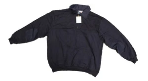 Snap' N' Wear Quarter Zip Denim Collared Pullover Navy 2XL - Picture 1 of 2