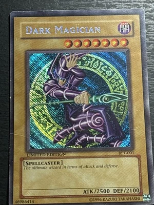 Dark Magician BPT-001 Secret Rare Yu-Gi-Oh Card Reverse Foil Misprint Played HP - Image 1 of 4