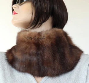 Fourrure Écharpe Zobel Stand Rouleau Col de Manteau Filets Veste Barguzin Nature - Picture 1 of 7