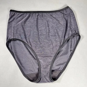 Vanity Fair High Cut Grey Stretch Panties w/Satin Trim Size 8/XL - Picture 1 of 2