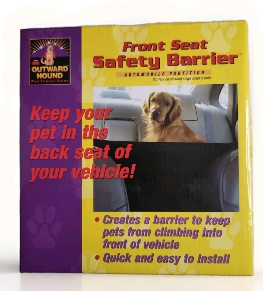 Auténtico Outward Hound Asiento Delantero Barrera de Seguridad Coche Partición Perros Grandes Nuevo en Caja  Foto 1 de 2