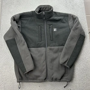 Alaskan Hardgear Duluth Bear Hide Fleecejacke Herren L Full Zip schwarz grau - Bild 1 von 6