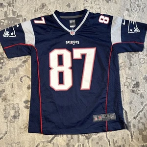 Maglia New England Patriots Rob Gronkowski #87 NFL blu Nike Youth M 10/12 - Foto 1 di 10