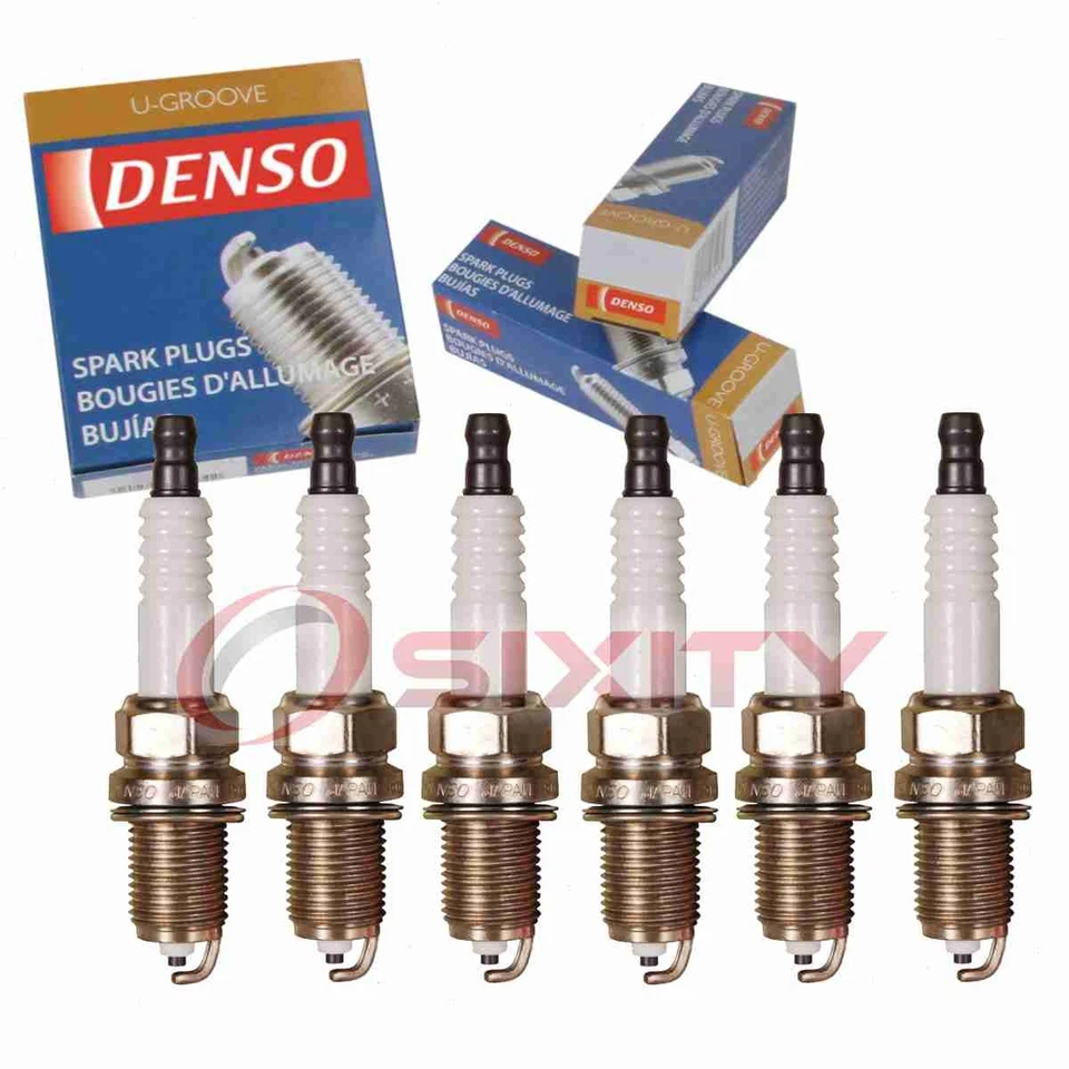 6 bujías Denso estándar ranura en U para Lexus ES250 1990-1991 2,5 L V6 hy Foto 1 de 4