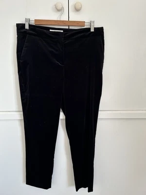 L.K. Pantalón Bennett TR Lilly Pierna Recta Inteligente Noche Negro Terciopelo Reino Unido 14  Foto 1 de 4