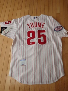 JIM THOME #25 PHILA PHILLIES MAJESTIC SIGNED JERSEY PSA #AL61221 (2004 PATCH) - Picture 1 of 14