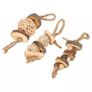 3PCS Apple Wood Chew Sticks Twigs for Small Pets Rabbit Hamster Guinea Pig Toy - Picture 1 of 6
