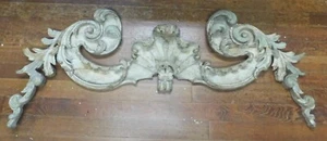 BIG Antique 18th Century Carved Wood Baroque Pediment Italy France Dry Surface - Picture 1 of 22