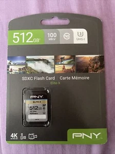 PNY Elite-X Class 10 SDXC Memory Card - 512 GB - Picture 1 of 2