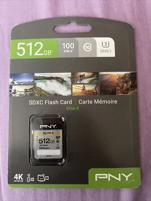 PNY Elite-X Class 10 SDXC Memory Card - 512 GB - Image 1 of 2