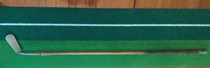 Antikes RH 37" Golfeisen mit glatter Oberfläche & Hickoryholzschaft & Ledergriffen - Bild 1 von 10