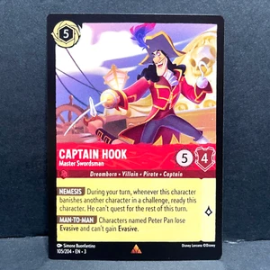 Disney Lorcana into the Inklands Captain Hook 2024 105/204 raro  - Imagen 1 de 2