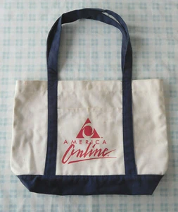Vintage AOL America Online Canvas Tote Bag Y2K 2000er - Bild 1 von 7