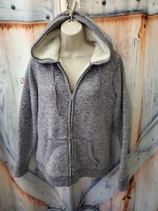 Sonoma size M lavender Warm Knit Shurpa Fleece Lined Hoodie Womans Jacket - Picture 1 of 6