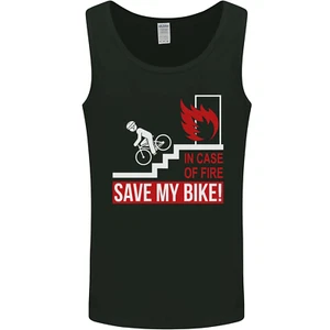 Emergency Save My Bike Motorcycle Biker Uomo Vest Tank Top - Picture 1 of 31