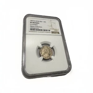 1897 🇩🇴 DOMINICAN REPUBLIC 🇩🇴 10 CENTS. XF DETAILS. - Picture 1 of 5