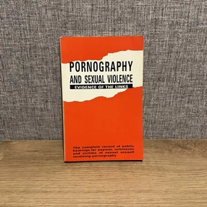 Pornography And Sexual Violence Evidence of The Links Book Rare - Picture 1 of 1