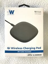 Just Wireless 10W Qi Wireless Charging Pad with 4ft TPU Charging Cable Black