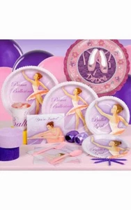 BAILARINA BAILARINAS BAILARINAS FIESTA CUMPLEAÑOS PAQUETE SUMINISTROS GLOBOS PLATOS TAZAS - Imagen 1 de 1