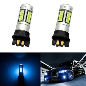 Ice Blue PW24W Error Free Projector DRL Daytime Lights LED Bulbs For BMW F30 - Picture 1 of 11
