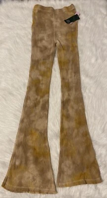 Medias acampanadas Wild Fable para mujer talla pequeña marrón tie dye pantalones de pierna ancha Foto 1 de 4