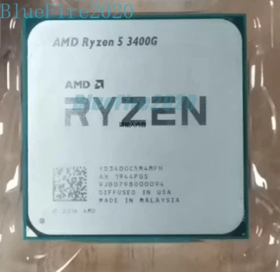 AMD Ryzen 5 3400G 3.7 GHz 4-Core 8-Thread 65W Socket AM4 CPU Processor R5 3400G - Image 1 of 4