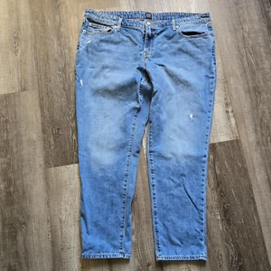 Gap Jeans Women 33 Sexy Boyfriend Leg Mid Rise Denim Blue Jean Distressed - Picture 1 of 12