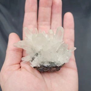 Quartz Crystals on Sphalerite Peru Mineral Specimen 128g 8cm Pachapaqui - Picture 1 of 11
