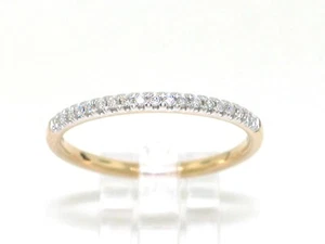 Anillo de memoria brillante 585 oro amarillo 14K 19 brillantes total 0,10ct Wesselton - Imagen 1 de 6