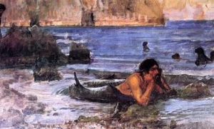 Oil Painting repro John William Waterhouse The Merman - Picture 1 of 1