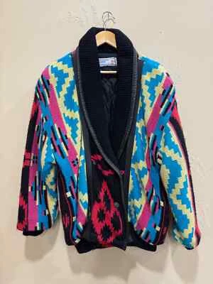 Vintage PIONEER WEAR Navajo Aztec Jacket VTG Wool USA Size M - Image 1 of 3