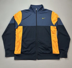 Nike Jacket Mens XL Blue Yellow Athletic Dept Full Zip Color Block Track Jacket - Picture 1 of 16
