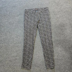 Pantalones J McLaughlin para mujer talla 2 grises abstractos pata de gallo elásticos ajustados informales - Imagen 1 de 11