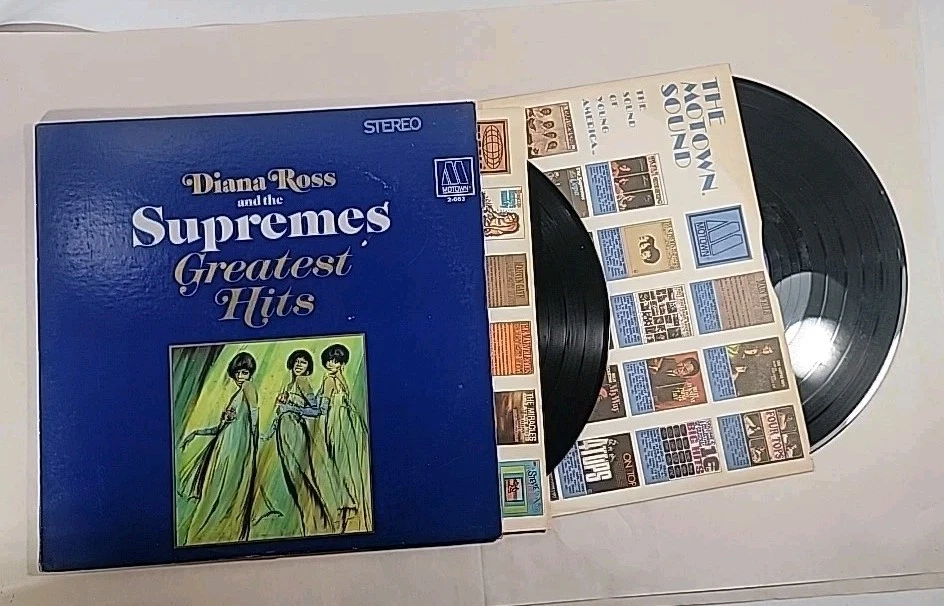 Dianna Ross And The Supremes Greatest Hits 2 LP Record Set w/ Original Insert! Foto 1 de 4