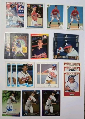 2018 Topps Holiday Ronald Acuna Jr BRAVES RC LOT, Chipper, Smoltz, Justice, NM+ - Image 1 of 4