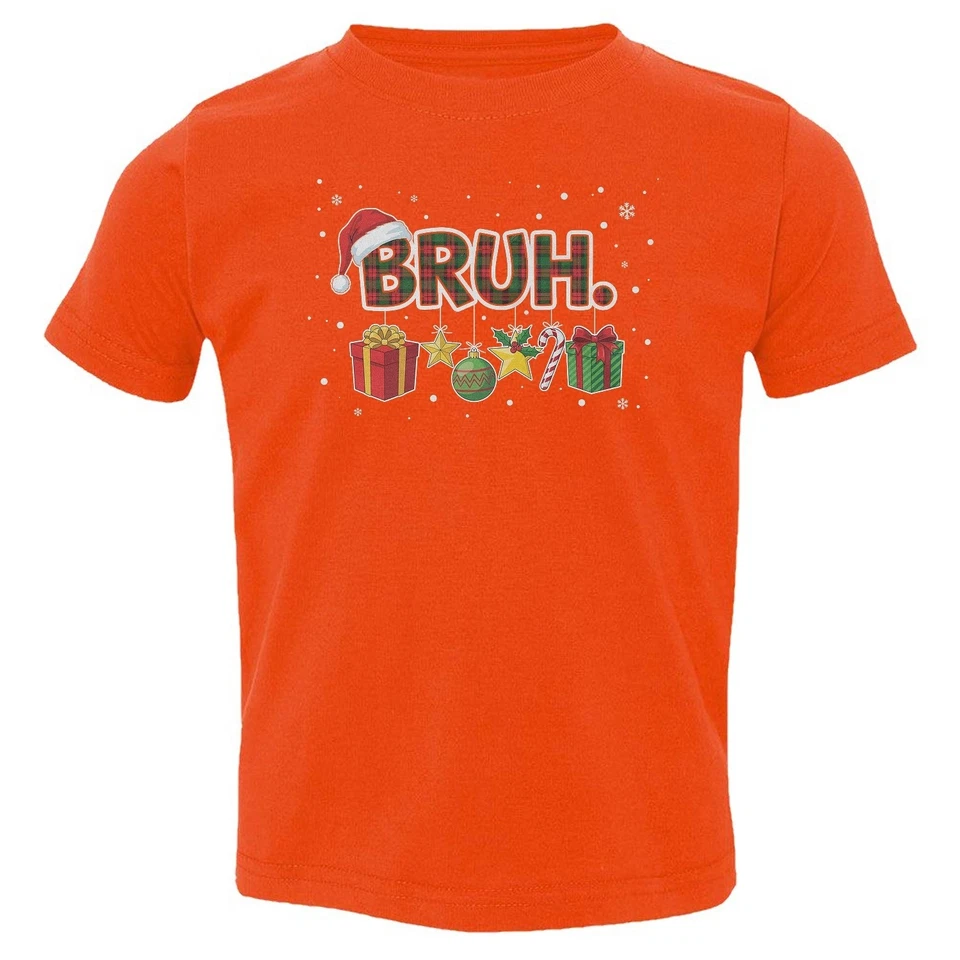 Camiseta infantil Bruh xadrez padrão de Natal - engraçada Alpha Gen Natal - Imagem 1 de 1