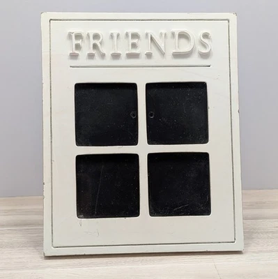 Friends White Collage Photo Frame 4 Openings 2x2 Tabletop or Wall Mount - Image 1 of 4
