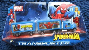 Marvel Heroes AMAZING SPIDER-MAN TRANSPORTER SEMI TRUCK selten/schwer zu finden NEU - Bild 1 von 2